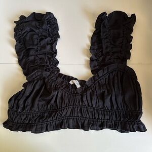 Free people black crop top